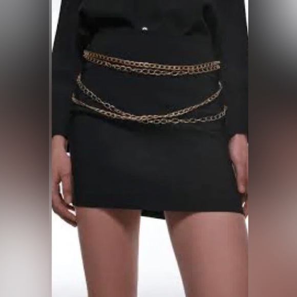 🛍️NEW ZARA BEAUTIFUL LIMITED EDITION CHAIN SKIRT - Picture 6 of 7